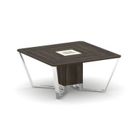 Steel Meet MMK-PR.B.SP-08 (Дуб мали/Ваниль) Стол переговорный квадратный