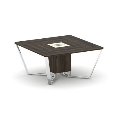 Steel Meet MMK-PR.B.SP-08 (Дуб мали/Ваниль) Стол переговорный квадратный