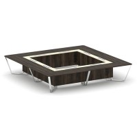 Steel Meet MMK-PR.B.SP-20K2 (Дуб мали/Ваниль) Стол переговорный квадратный