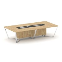 Steel Meet MM-PR.B.SP-12 (Тиквуд светлый/Графит) Стол переговорный прямоугольный