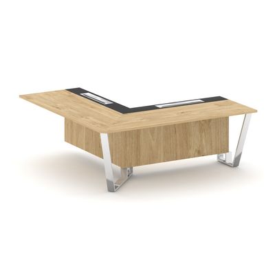 Steel Meet MM-PR.B.SPPOU-20(L) (Тиквуд светлый/Графит) Проходной угловой модуль левый