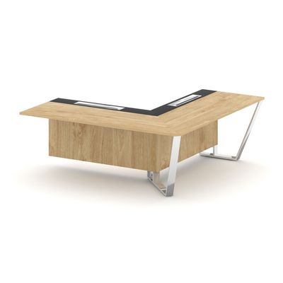 Steel Meet MM-PR.B.SPZOU-20(R) (Тиквуд светлый/Графит) Завершающий угловой модуль правый