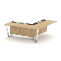 Steel Meet MMK-PR.B.SPPOU-20(R) (Тиквуд светлый/Графит) Проходной угловой модуль правый