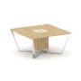Steel Meet MM-PR.B.SP-08 (Тиквуд светлый/Ваниль) Стол переговорный квадратный