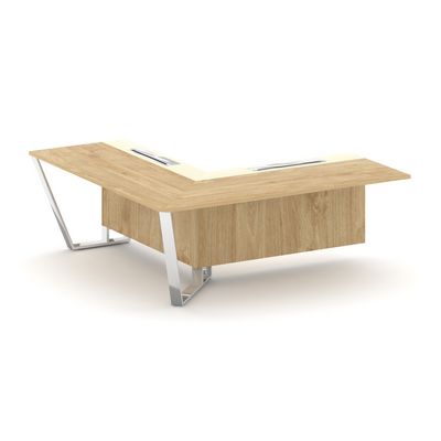 Steel Meet MM-PR.B.SPZOU-20(L) (Тиквуд светлый/Ваниль) Завершающий угловой модуль левый