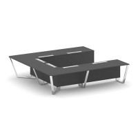 Steel Meet MD-PR.B.SP-11P (Антрацит) Стол переговорный П-образный