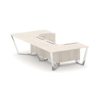 Steel Meet MD-PR.B.SP-07P (Денвер светлый) Стол переговорный П-образный