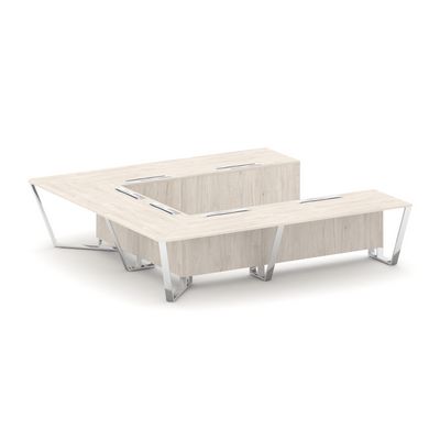 Steel Meet MD-PR.B.SP-11P (Денвер светлый) Стол переговорный П-образный