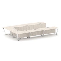 Steel Meet MD-PR.B.SP-15P (Денвер светлый) Стол переговорный П-образный