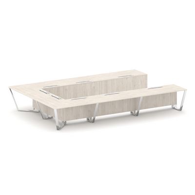 Steel Meet MD-PR.B.SP-15P (Денвер светлый) Стол переговорный П-образный