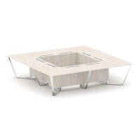 Steel Meet MD-PR.B.SP-16K (Денвер светлый) Стол переговорный квадратный