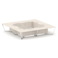 Steel Meet MD-PR.B.SP-20K2 (Денвер светлый) Стол переговорный квадратный