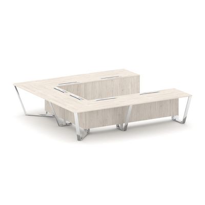 Steel Meet MDK-PR.B.SP-11P (Денвер светлый) Стол переговорный П-образный