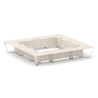 Steel Meet MDK-PR.B.SP-24K (Денвер светлый) Стол переговорный квадратный