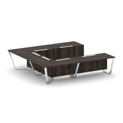 Steel Meet MD-PR.B.SP-11P (Дуб мали) Стол переговорный П-образный