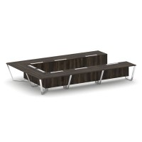 Steel Meet MD-PR.B.SP-15P (Дуб мали) Стол переговорный П-образный