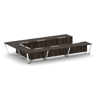 Steel Meet MD-PR.B.SP-15P (Дуб мали) Стол переговорный П-образный