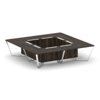 Steel Meet MD-PR.B.SP-16K (Дуб мали) Стол переговорный квадратный