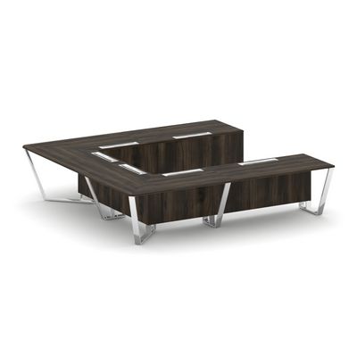 Steel Meet MDK-PR.B.SP-11P (Дуб мали) Стол переговорный П-образный