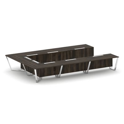 Steel Meet MDK-PR.B.SP-15P (Дуб мали) Стол переговорный П-образный