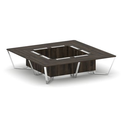 Steel Meet MDK-PR.B.SP-16K (Дуб мали) Стол переговорный квадратный