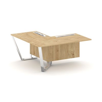 Steel Meet MD-PR.B.SPZOU-16(L) (Тиквуд светлый) Завершающий угловой модуль левый