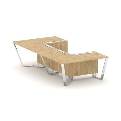 Steel Meet MDK-PR.B.SP-07P (Тиквуд светлый) Стол переговорный П-образный