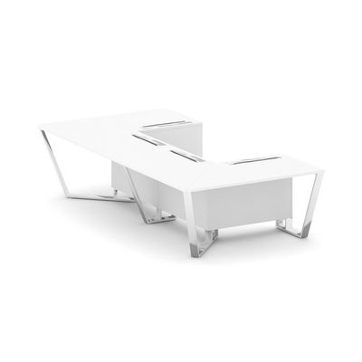 Steel Meet MFK-PR.B.SP-07P (пластик Фенкис/Белый) Стол переговорный П-образный