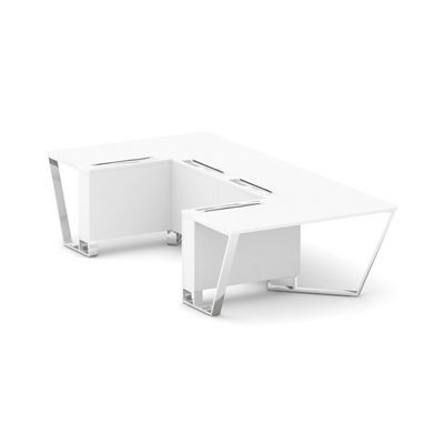 Steel Meet MFK-PR.B.SP-07P (пластик Фенкис/Белый) Стол переговорный П-образный