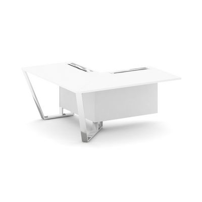 Steel Meet MFK-PR.B.SPZOU-16(L) (пластик Фенкис/Белый) Завершающий угловой модуль левый