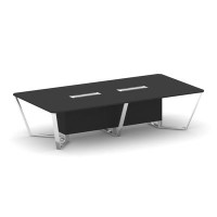 Steel Meet MF-PR.B.SP-12 (пластик Фенкис/Черный) Стол переговорный прямоугольный