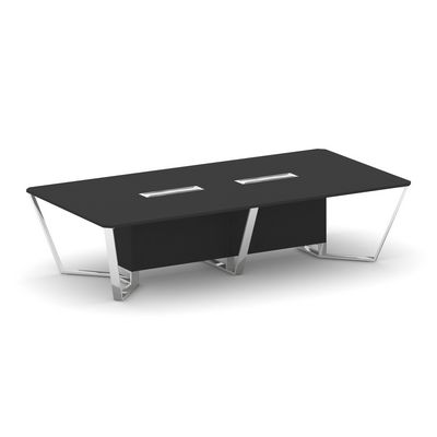 Steel Meet MF-PR.B.SP-12 (пластик Фенкис/Черный) Стол переговорный прямоугольный