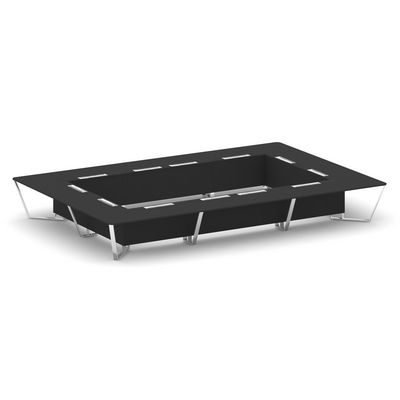 Steel Meet MF-PR.B.SP-26K2 (пластик Фенкис/Черный) Стол переговорный прямоугольный