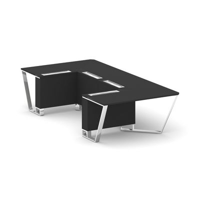 Steel Meet MFK-PR.B.SP-07P (пластик Фенкис/Черный) Стол переговорный П-образный