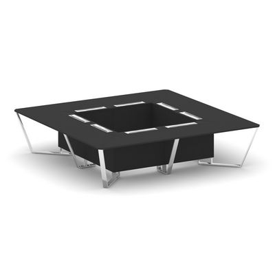 Steel Meet MFK-PR.B.SP-16K (пластик Фенкис/Черный) Стол переговорный квадратный