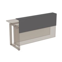 Summit 16НПК.016.2 (Графит матовый/Черный) Надставка президиум