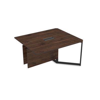 Summit 16СКК.124 (Брауни/Черный) Стол-квадрат бенч, конечный модуль