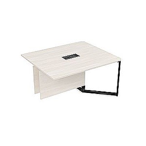 16СКК.164 (Ivory/Черный глянец) Стол-квадрат бенч, конечный модуль