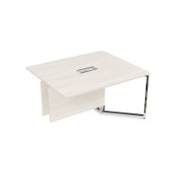 Summit 16СКК.122 (Ivory/Металл глянец) Стол-квадрат бенч, конечный модуль