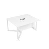 Summit 16СКН.122 (Белый премиум/Белый) Стол-квадрат бенч, начальный модуль