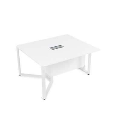 Summit 16СКН.122 (Белый премиум/Белый) Стол-квадрат бенч, начальный модуль