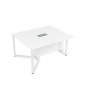 Summit 16СКН.122 (Белый премиум/Белый) Стол-квадрат бенч, начальный модуль