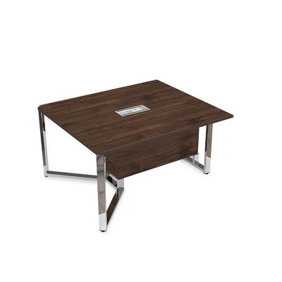 Summit 16СКН.122 (Брауни/Металл глянец) Стол-квадрат бенч, начальный модуль