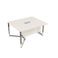 Summit 16СКН.122 (Ivory/Металл глянец) Стол-квадрат бенч, начальный модуль