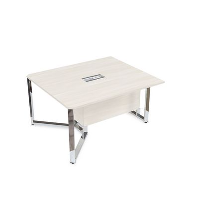 Summit 16СКН.122 (Ivory/Металл глянец) Стол-квадрат бенч, начальный модуль