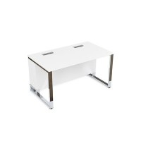Summit 16СП.186 (Белый премиум/Металл глянец) Стол прямой