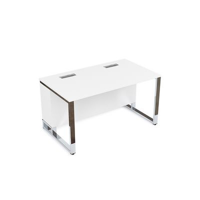 Summit 16СП.186 (Белый премиум/Металл глянец) Стол прямой