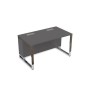 Summit 16СП.182 (Графит матовый/Металл глянец) Стол прямой