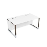 Summit 16СП.194 (Белый премиум/Металл глянец) Стол прямой