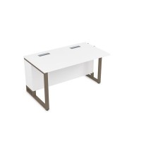 Summit 16СПН.196 (Белый премиум/Tabaco) Стол прямой бенч, начальный модуль